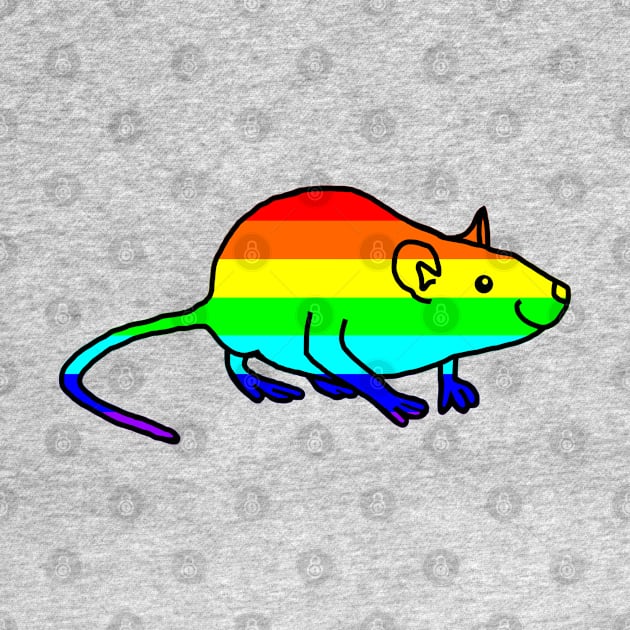 Cute Rainbow Rat by ellenhenryart